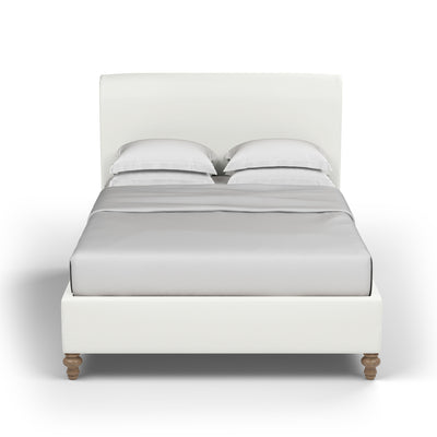 Liberty Panel Bed - Blanc Plush Velvet