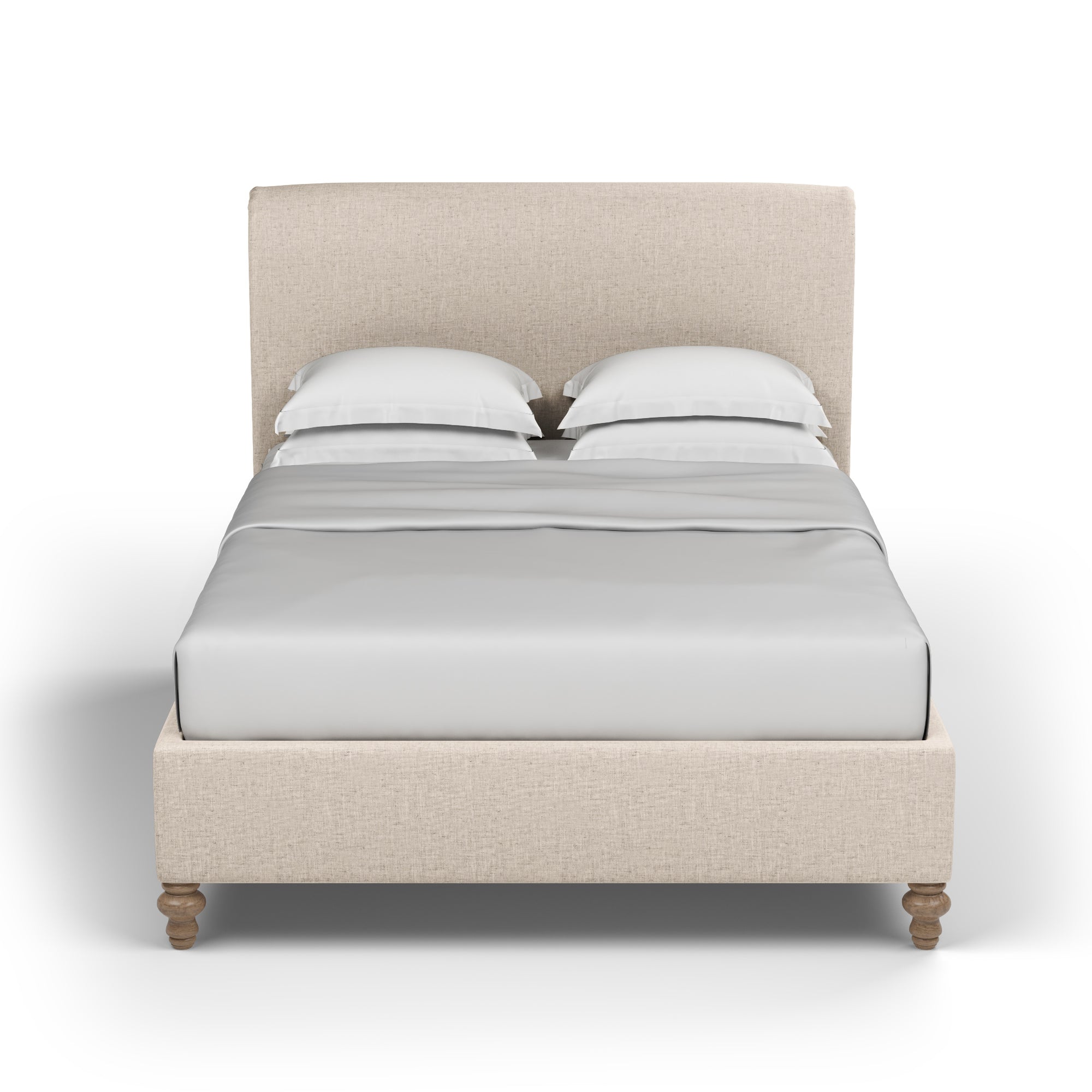 Liberty Panel Bed - Oyster Plush Velvet