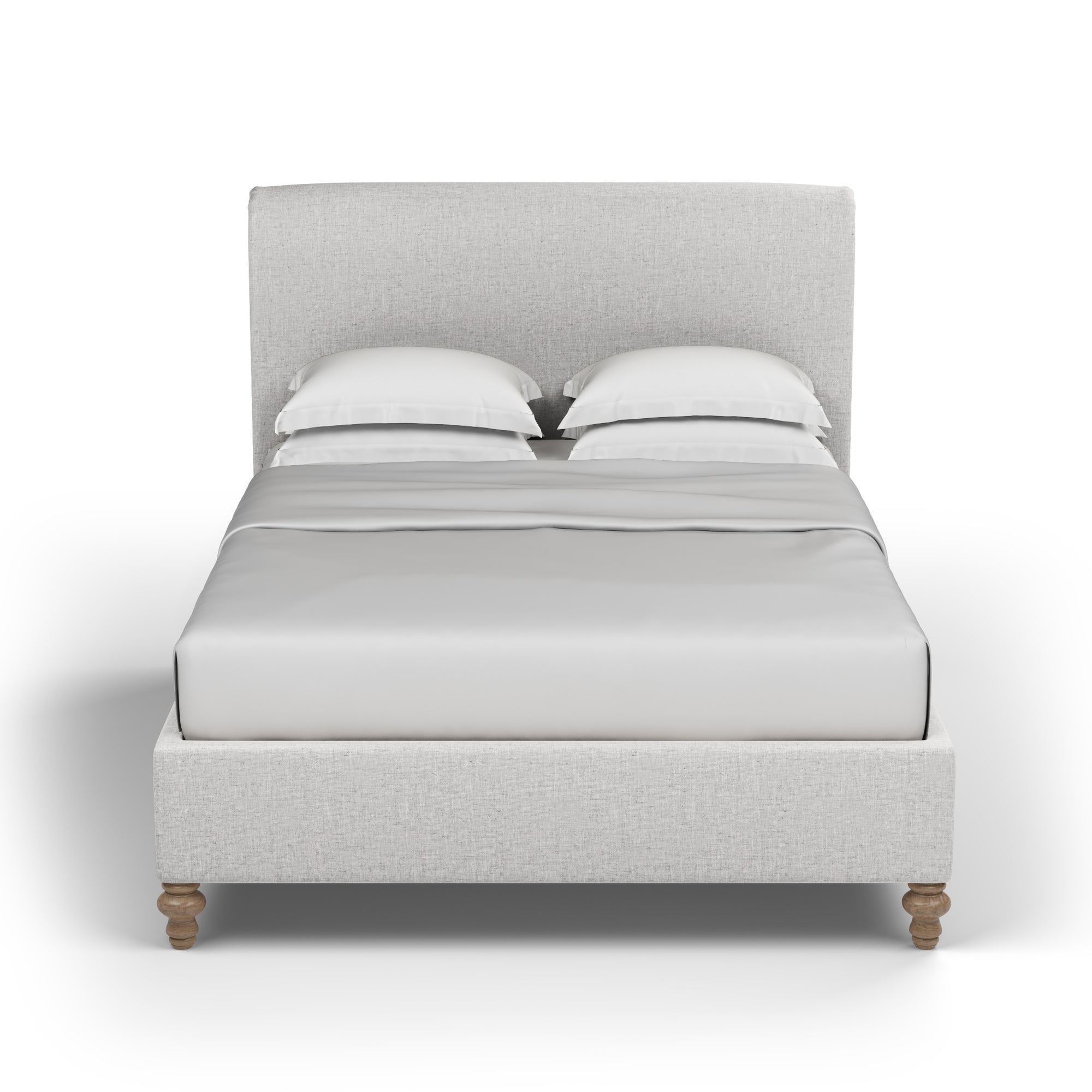 Liberty Panel Bed - Silver Streak Plush Velvet