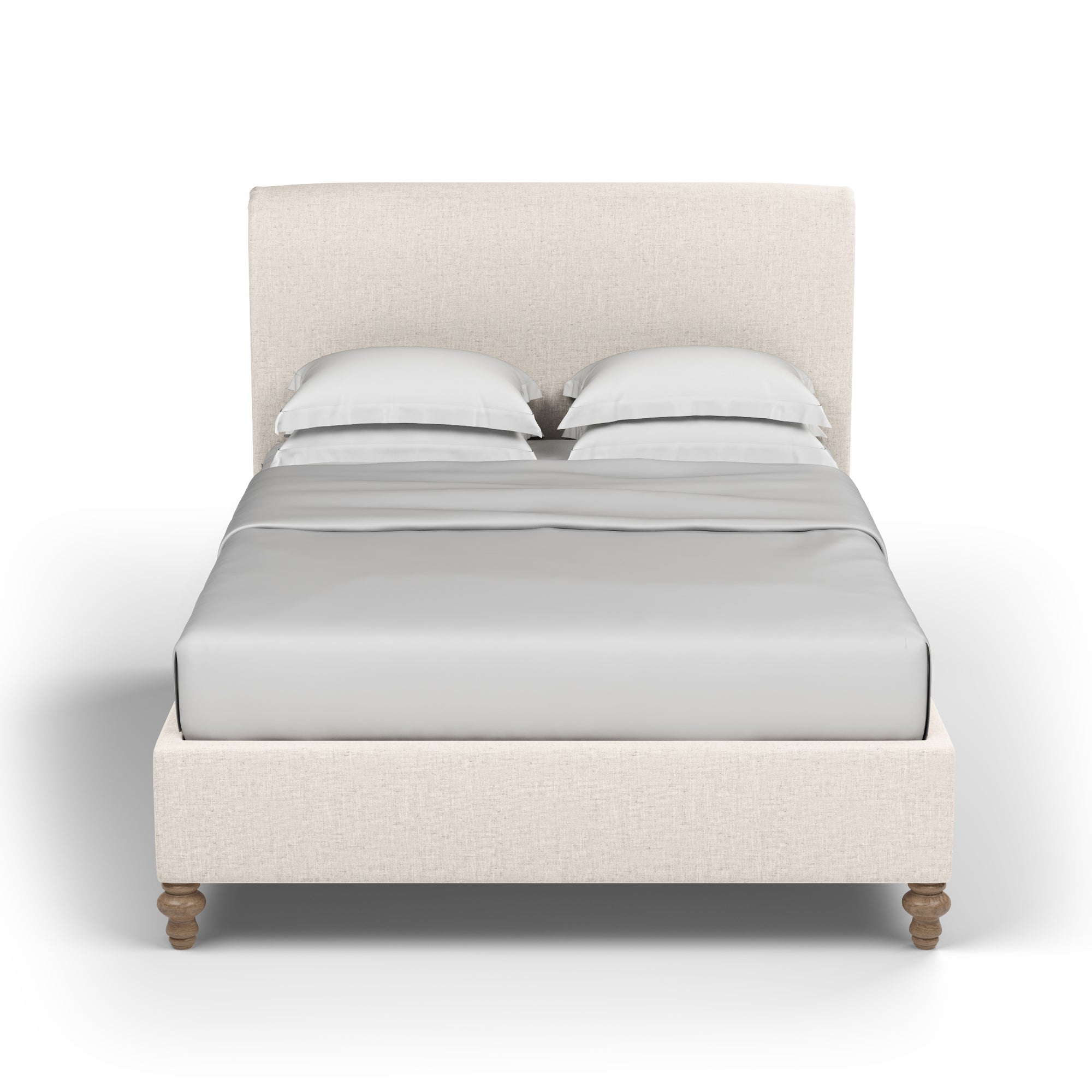 Liberty Panel Bed - Alabaster Plush Velvet