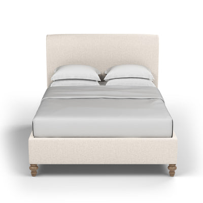 Liberty Panel Bed - Alabaster Plush Velvet