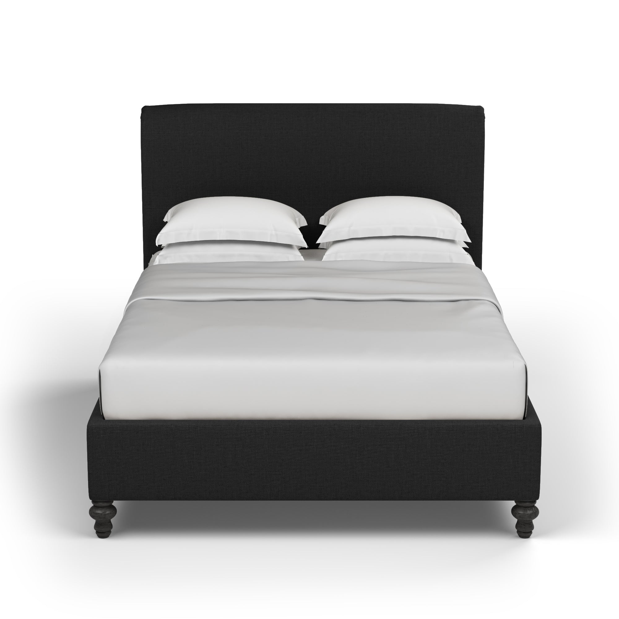 Liberty Panel Bed - Black Jack Box Weave Linen