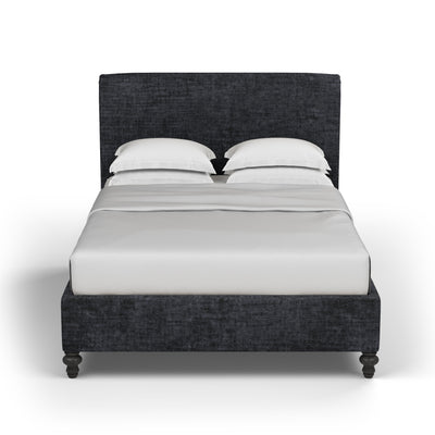 Liberty Panel Bed - Graphite Crushed Velvet