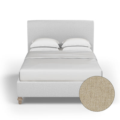 Liberty Panel Bed - Oyster Pebble Weave Linen