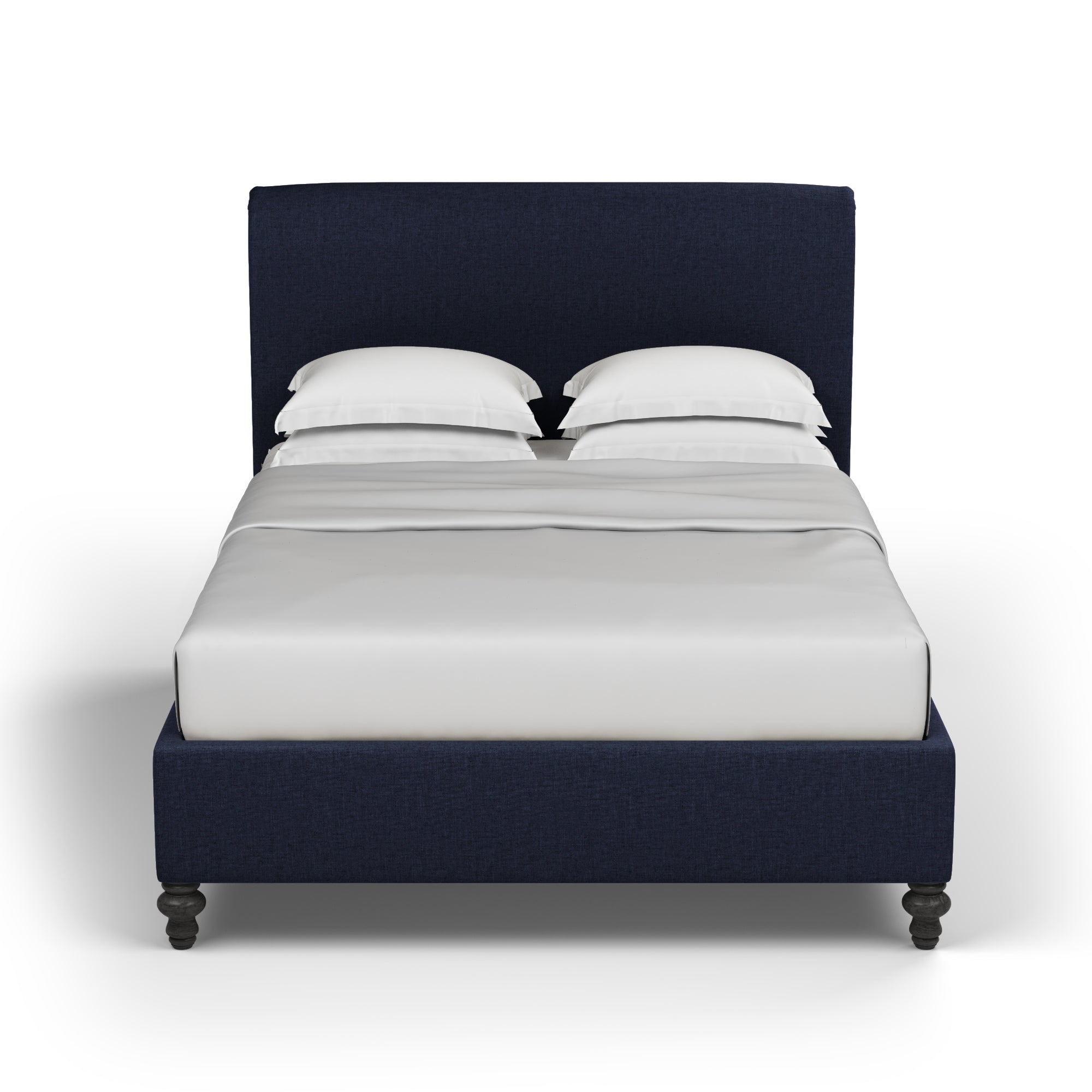 Liberty Panel Bed - Blue Print Plush Velvet