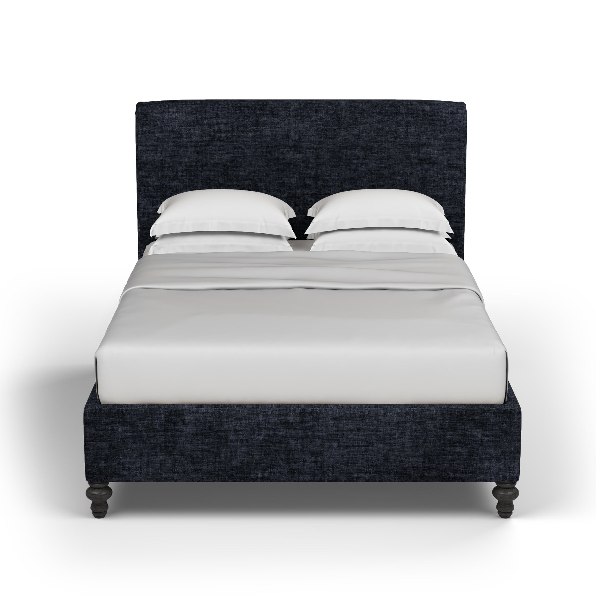 Liberty Panel Bed - Blue Print Crushed Velvet