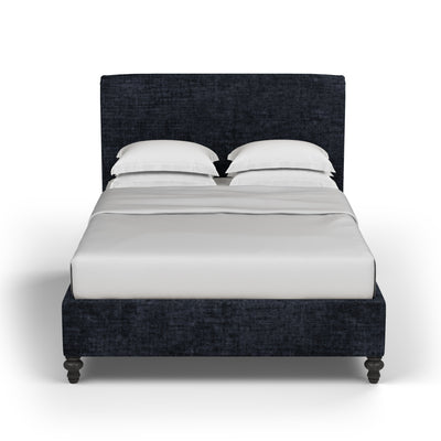 Liberty Panel Bed - Blue Print Crushed Velvet