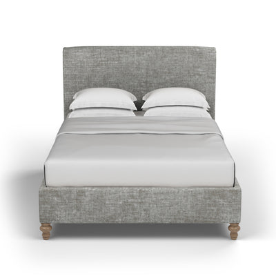 Liberty Panel Bed - Silver Streak Crushed Velvet