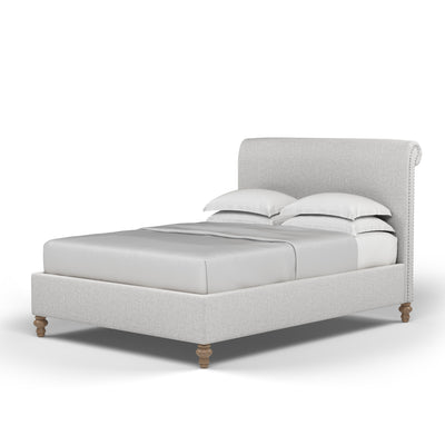 Liberty Panel Bed - Silver Streak Plush Velvet