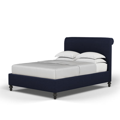 Liberty Panel Bed - Blue Print Plush Velvet