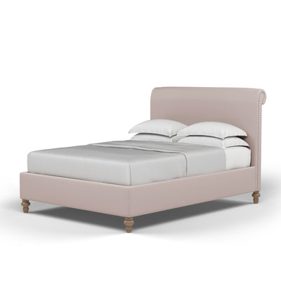 Liberty Panel Bed - Blush Plush Velvet