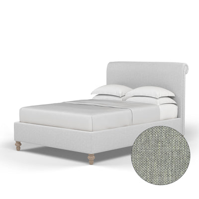 Liberty Panel Bed - Haze Pebble Weave Linen