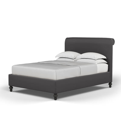 Liberty Panel Bed - Graphite Plush Velvet