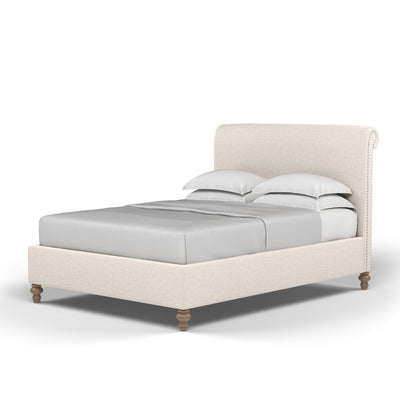 Liberty Panel Bed - Alabaster Plush Velvet