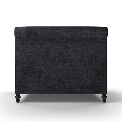 Liberty Panel Bed - Graphite Crushed Velvet