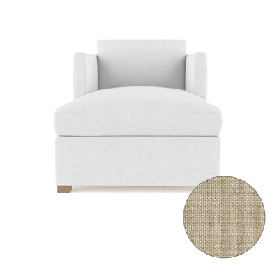 Madison Chaise - Oyster Pebble Weave Linen