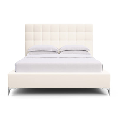 Bryant Tufted Panel Bed - Alabaster Plush Velvet