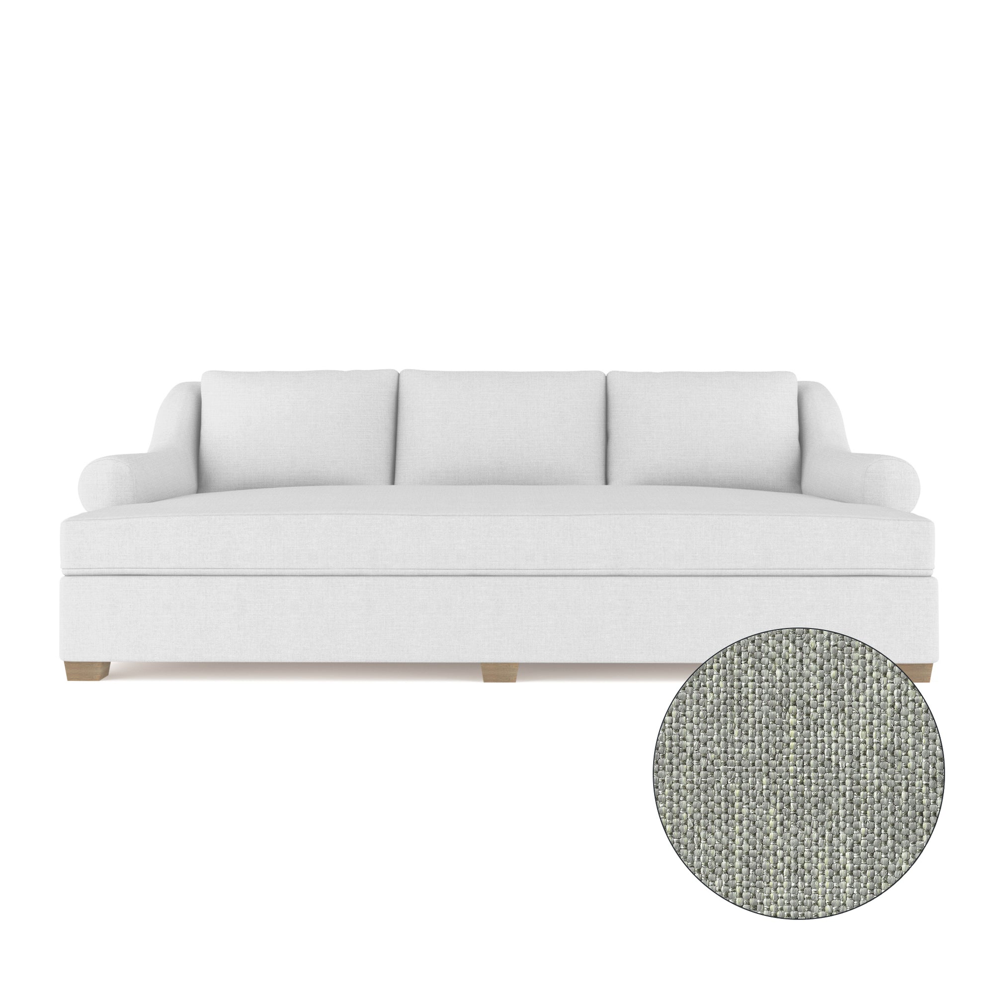 Thompson Daybed - Haze Pebble Weave Linen