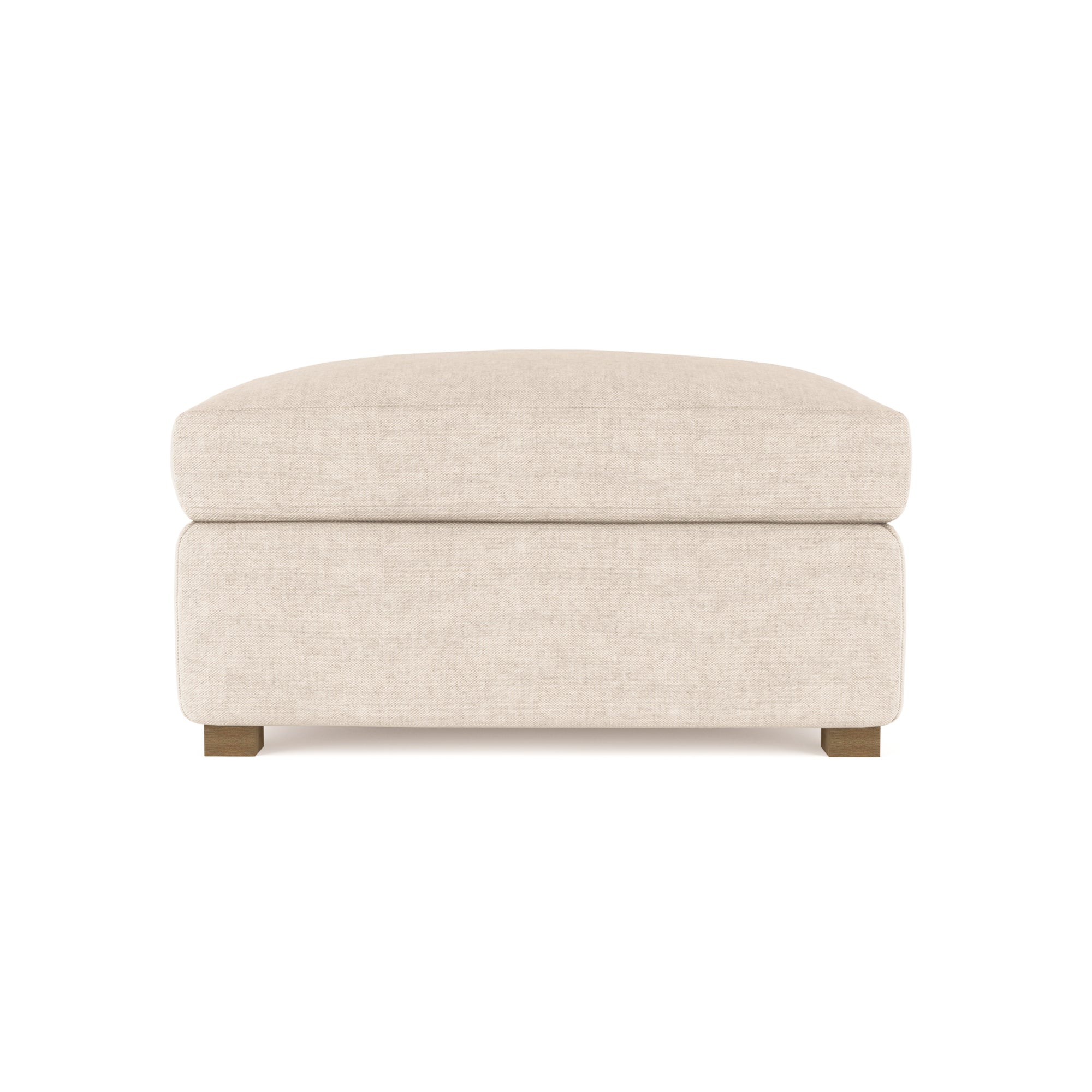 Madison Ottoman - Oyster Plush Velvet