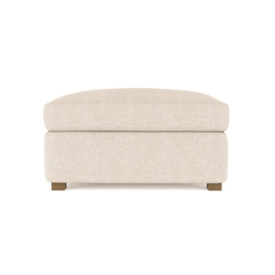 Madison Ottoman - Oyster Plush Velvet