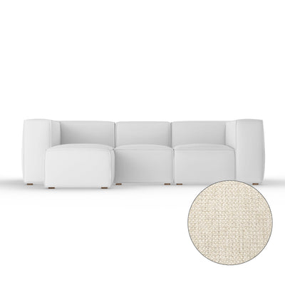 Varick Left-Chaise Sectional - Alabaster Basketweave