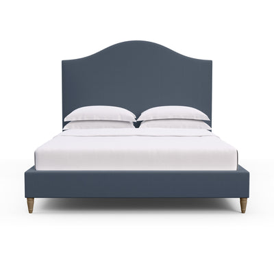 Montague Arched Panel Bed - Bluebell Box Weave Linen