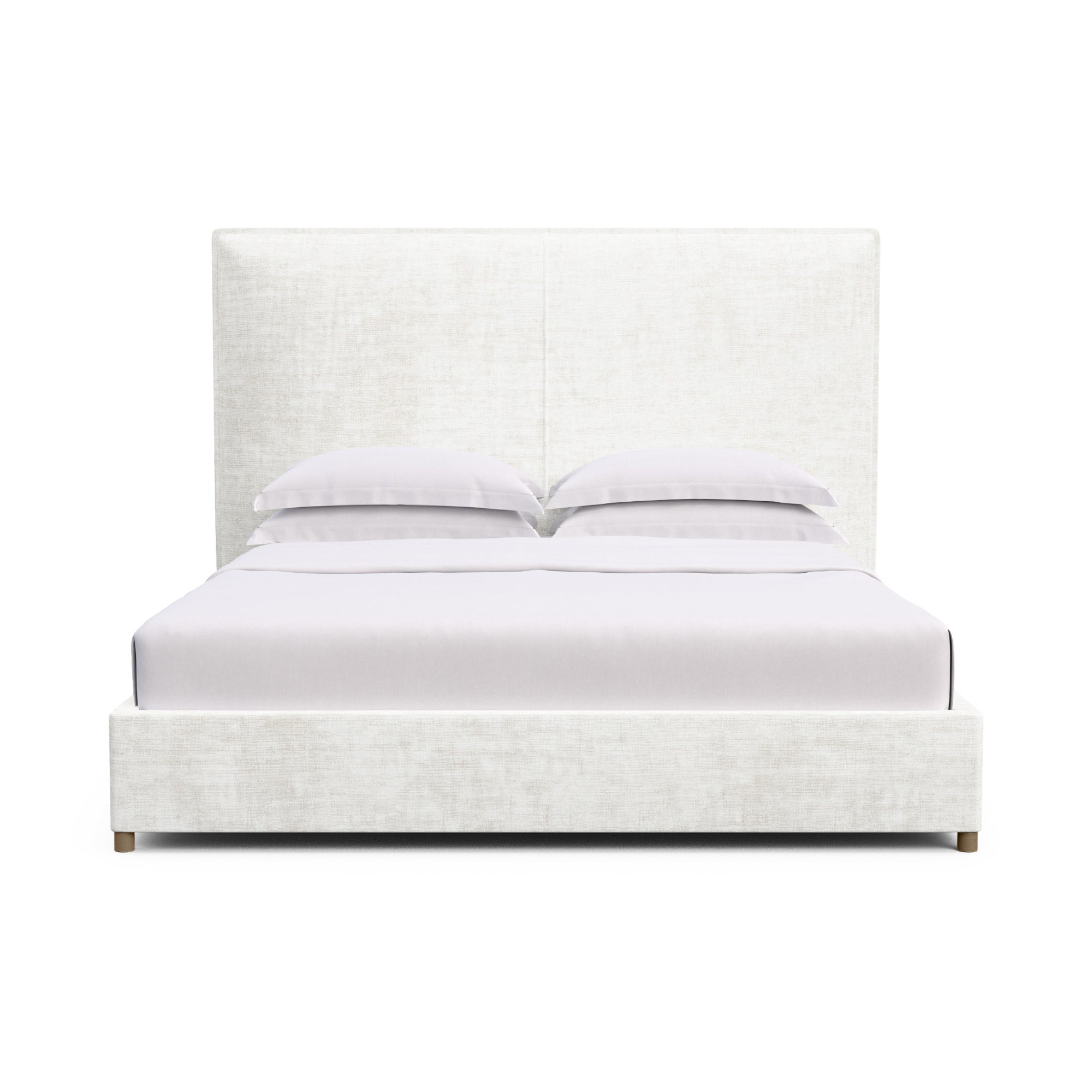 Mansfield Panel Bed - Alabaster Crushed Velvet