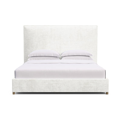 Mansfield Panel Bed - Alabaster Crushed Velvet