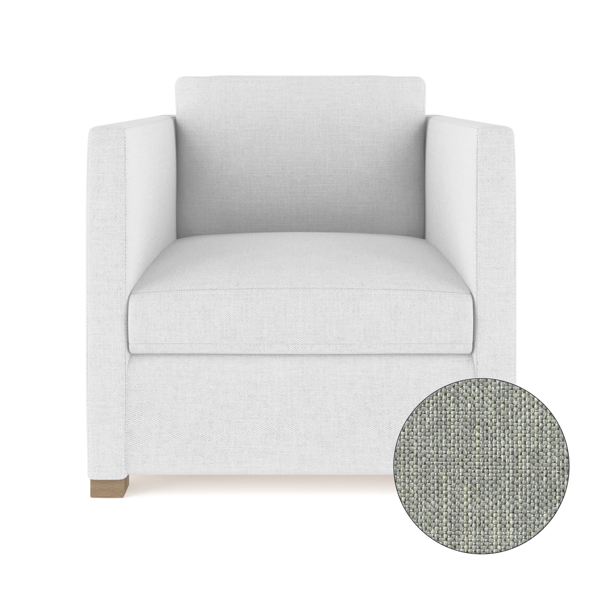 Madison Chair - Haze Pebble Weave Linen