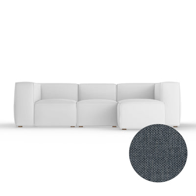 Varick Right-Chaise Sectional - Bluebell Pebble Weave Linen