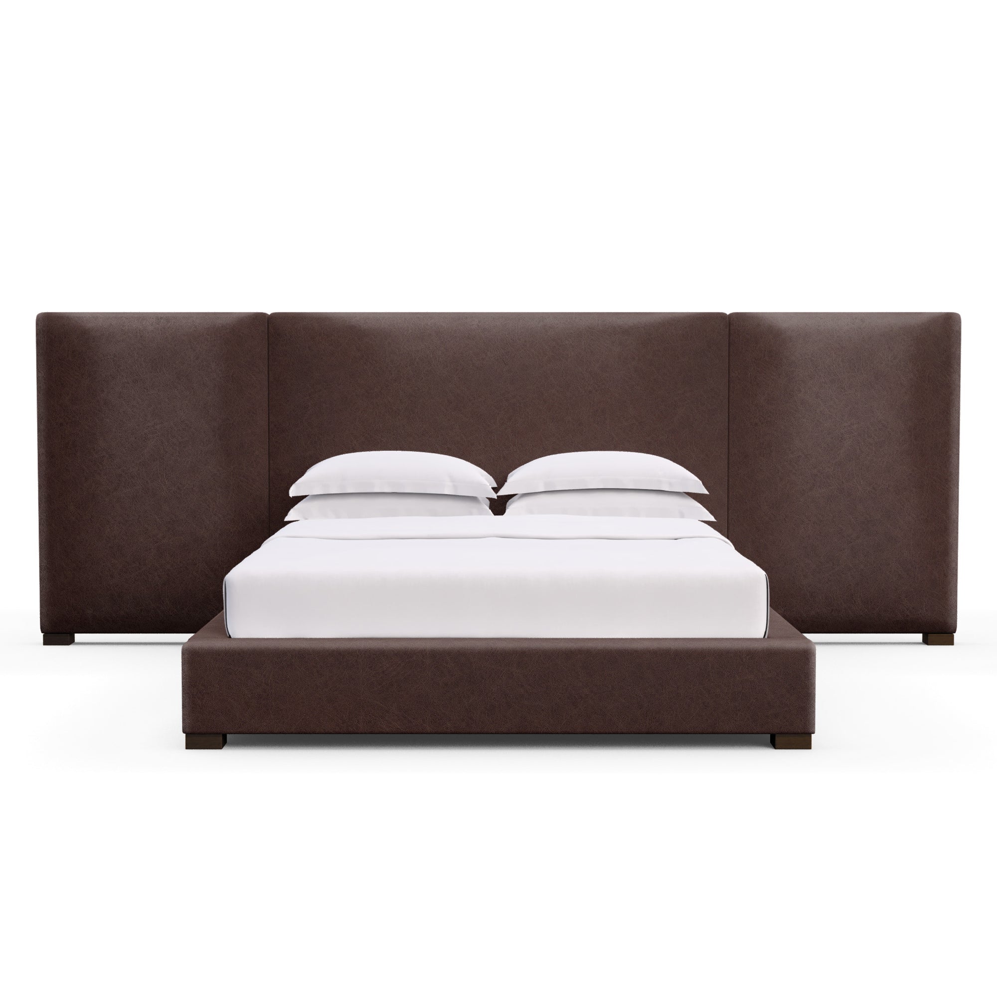 Prospect Extended Panel Bed - Chocolate Distressed Leather