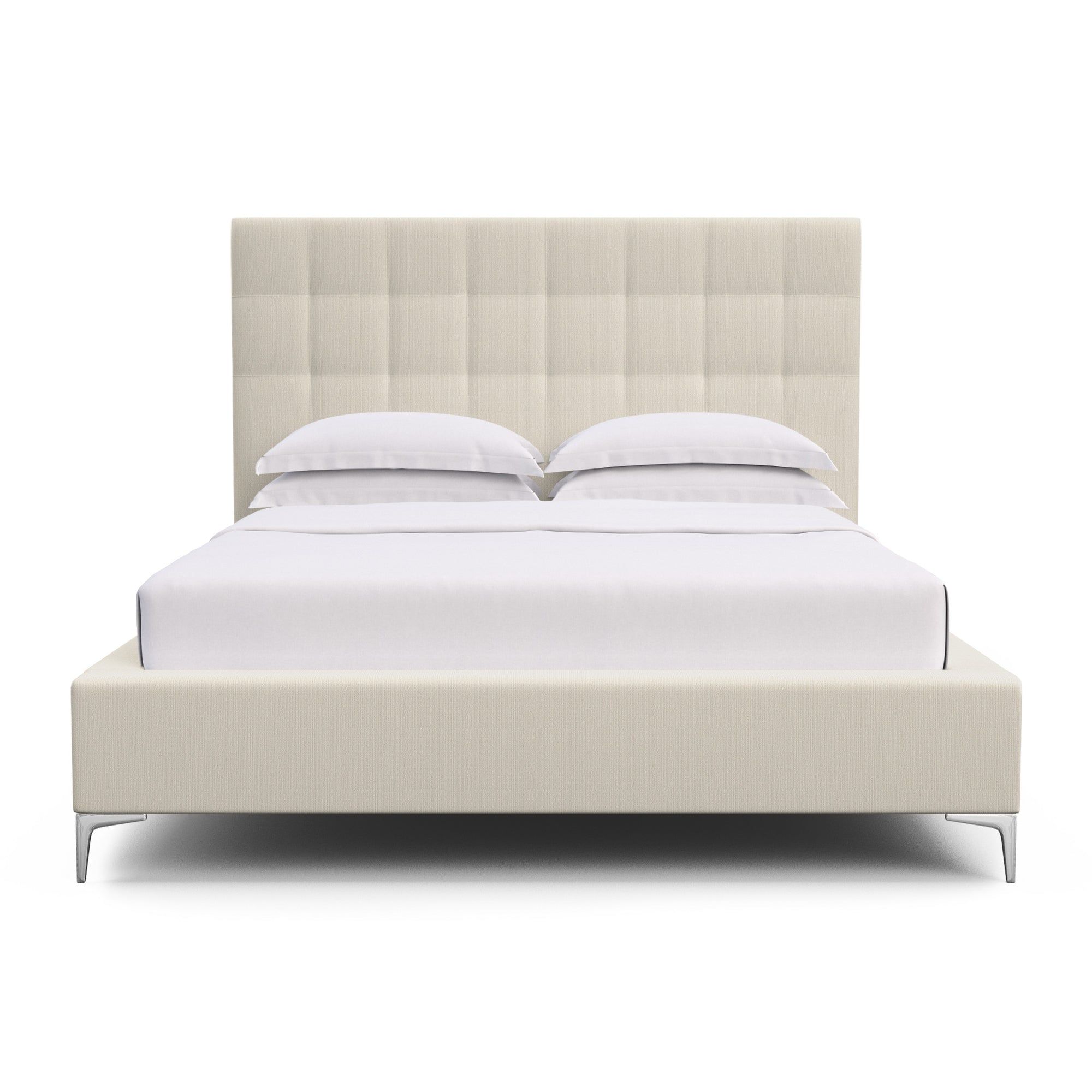 Bryant Tufted Panel Bed - Oyster Box Weave Linen