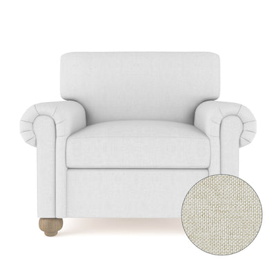 Leroy Chair - Alabaster Pebble Weave Linen