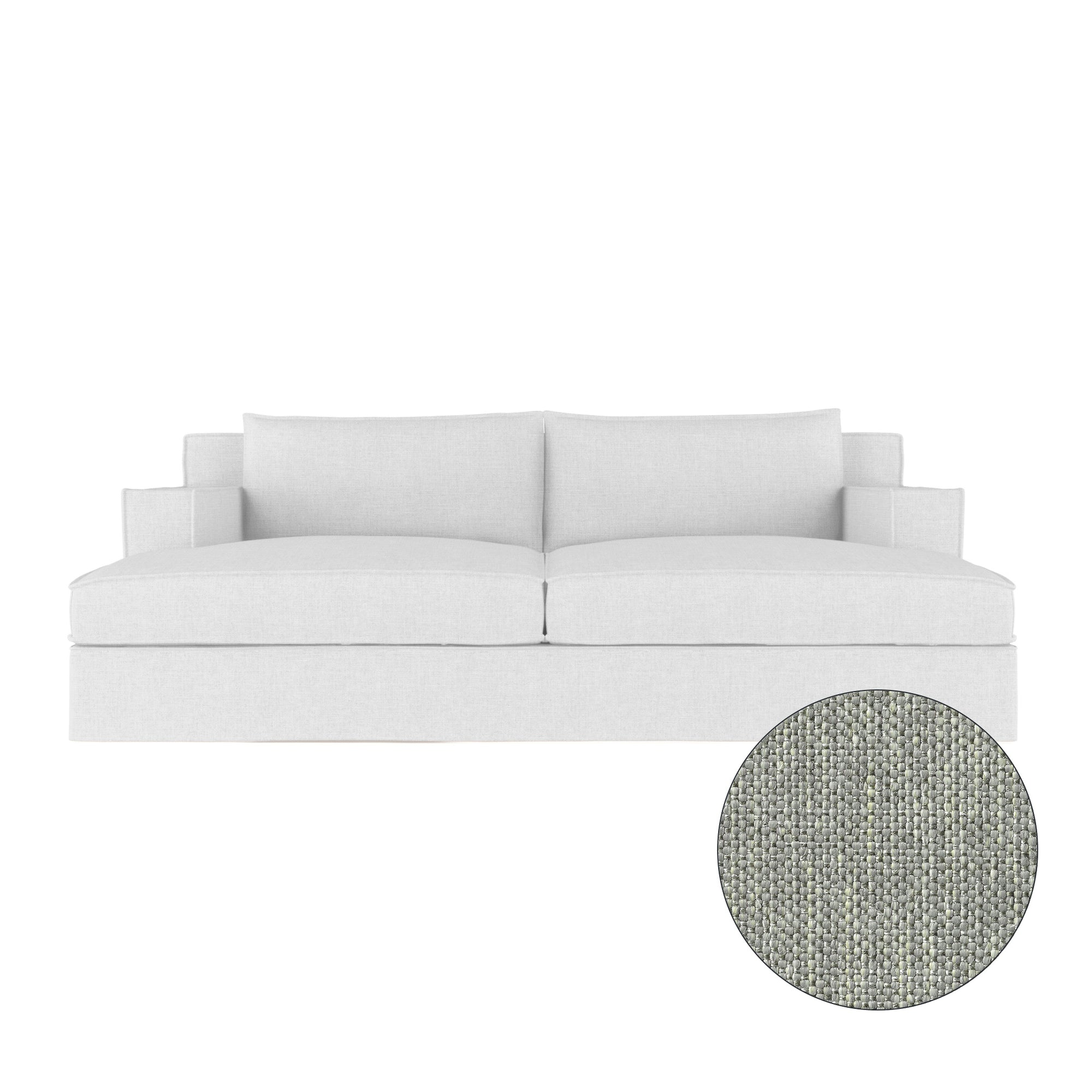 Mulberry Daybed - Haze Pebble Weave Linen