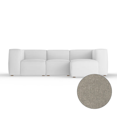 Varick Right-Chaise Sectional - Silver Streak Basketweave