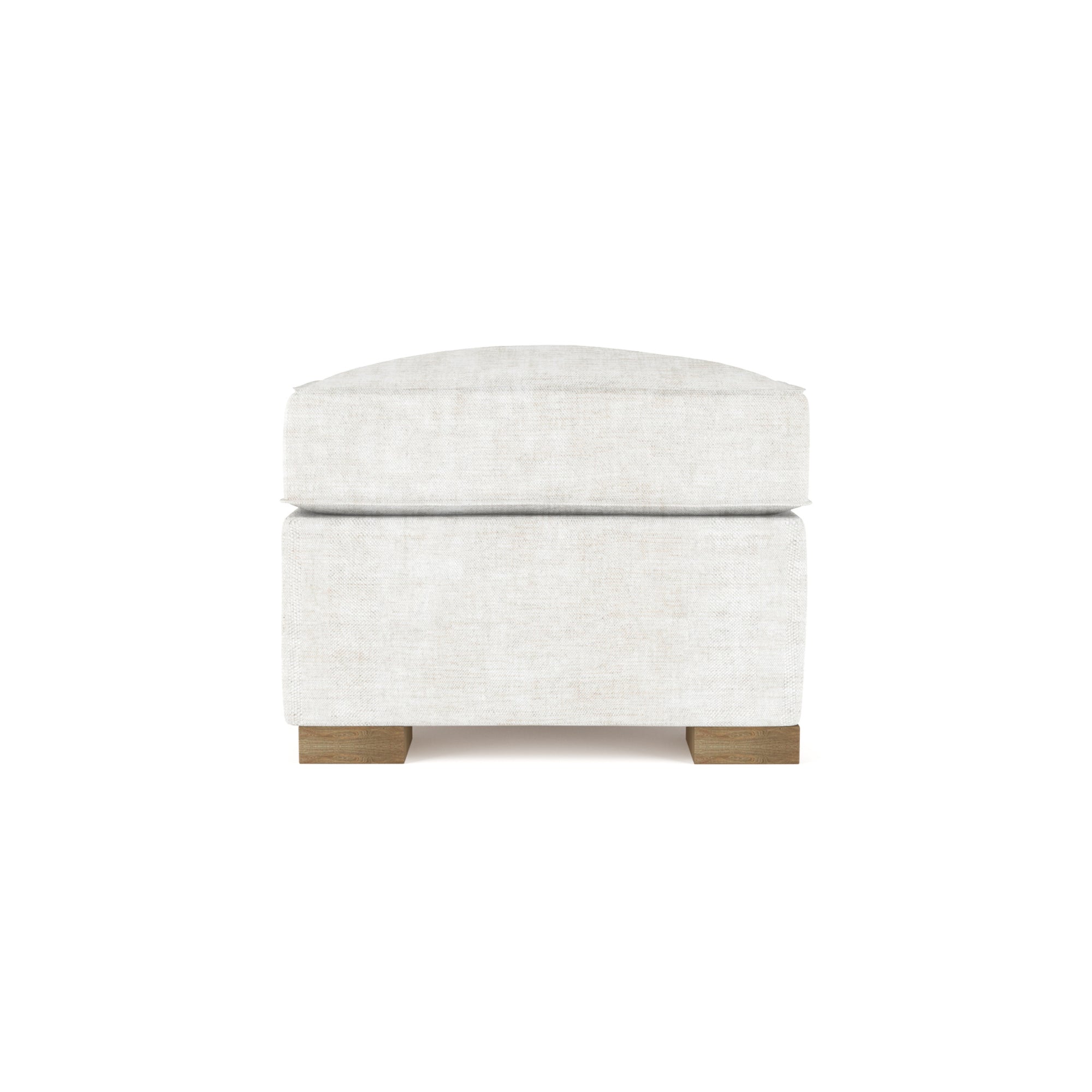 Mercer Ottoman - Alabaster Crushed Velvet