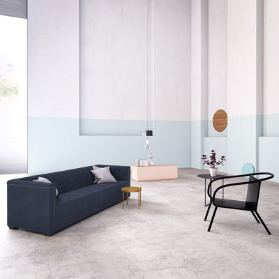 Hudson Sofa - Blue Print Crushed Velvet