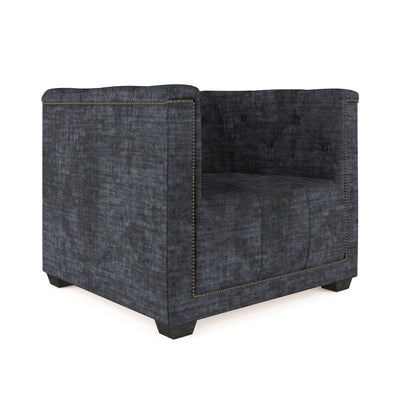 Hudson Chair - Graphite Crushed Velvet