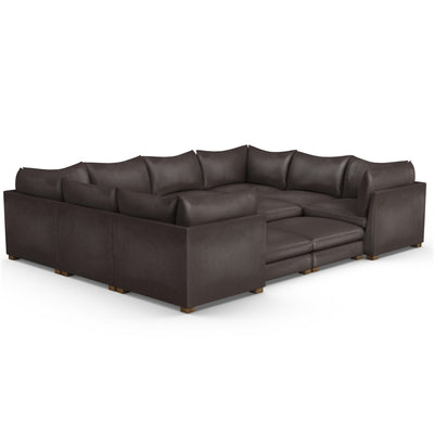 Evans 12-Piece Total-Pit Sectional - Chocolate Vintage Leather