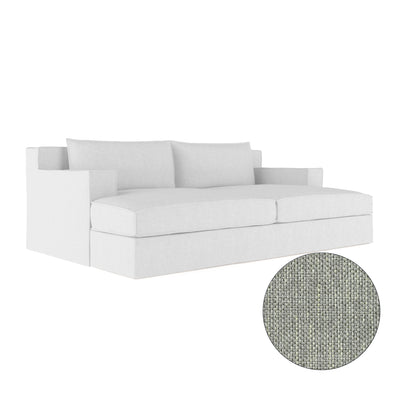 Mulberry Daybed - Haze Pebble Weave Linen