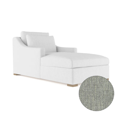 Crosby Chaise - Haze Pebble Weave Linen