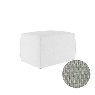 Varick Ottoman - Haze Pebble Weave Linen