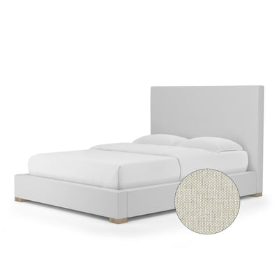 Sloan Panel Bed - Alabaster Pebble Weave Linen