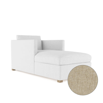 Madison Chaise - Oyster Pebble Weave Linen