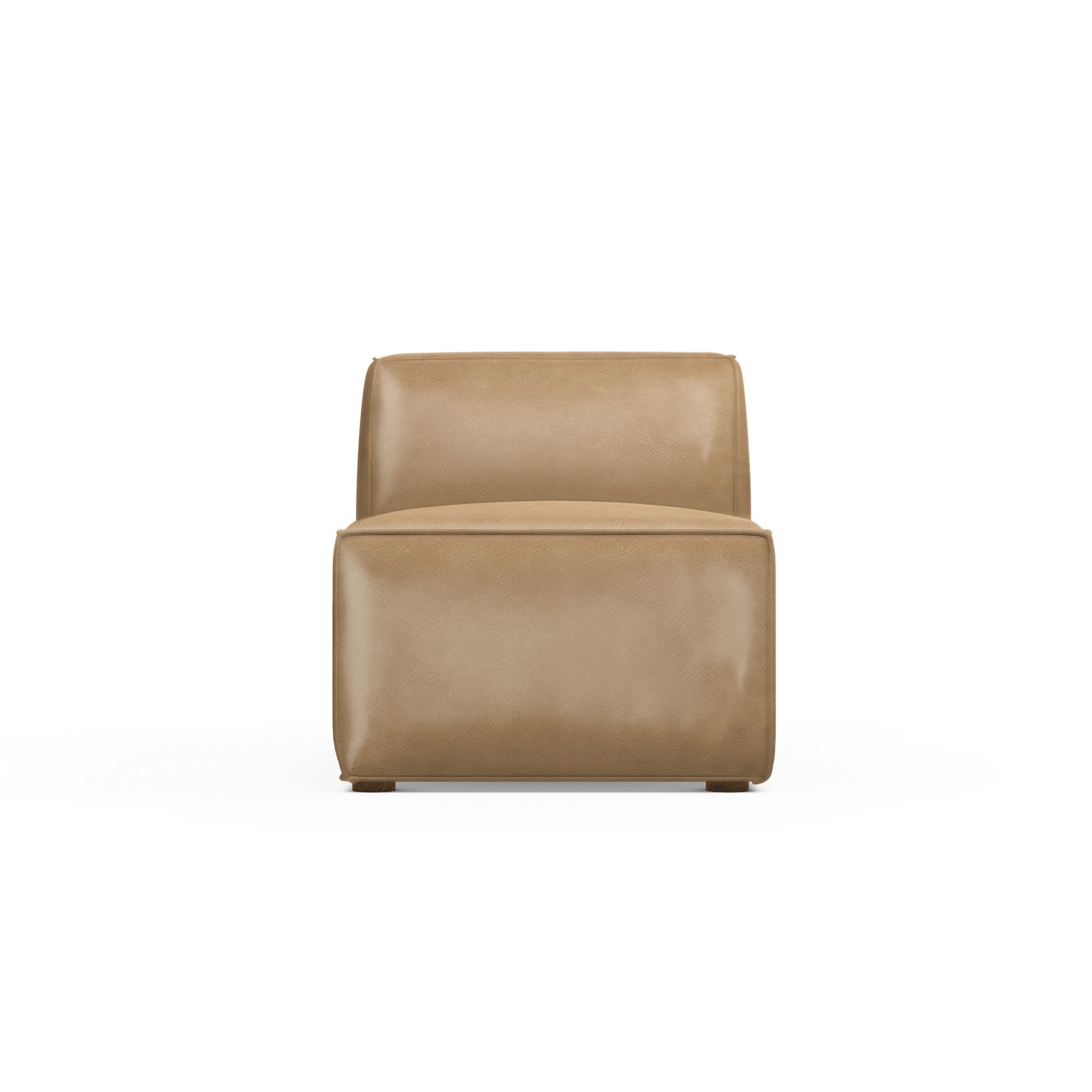 Varick Armless Chair - Marzipan Vintage Leather