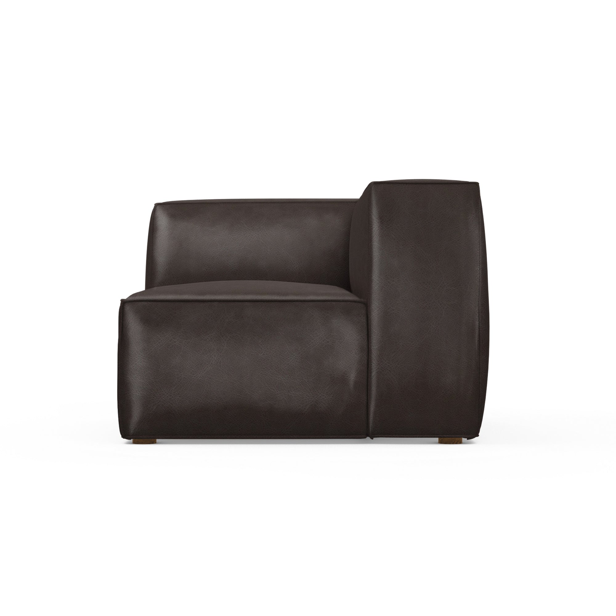 Varick Corner Chair - Chocolate Vintage Leather