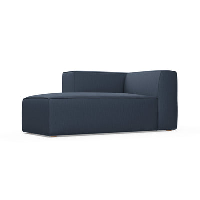 Varick Single-Arm Chaise - Bluebell Box Weave Linen