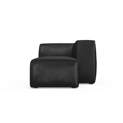 Varick Single-Arm Chaise - Black Jack Vintage Leather