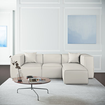 Varick Left-Chaise Sectional - Alabaster Basketweave