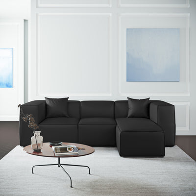 Varick Right-Chaise Sectional - Black Jack Vintage Leather